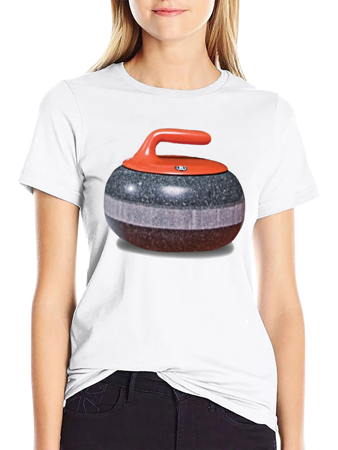 Camiseta Hombre Diseño Piedra de Curling