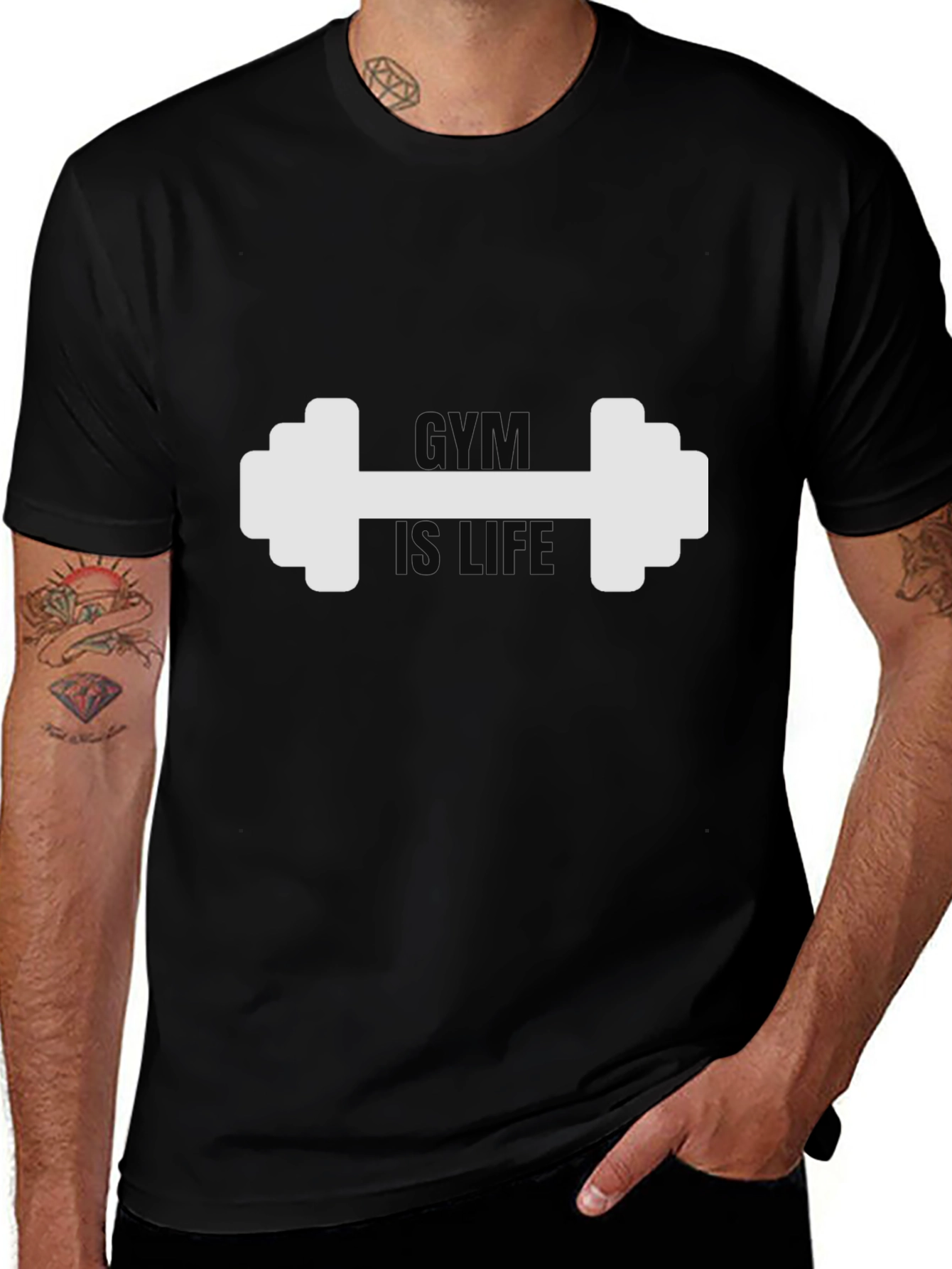 Camiseta Negra Gym is Life