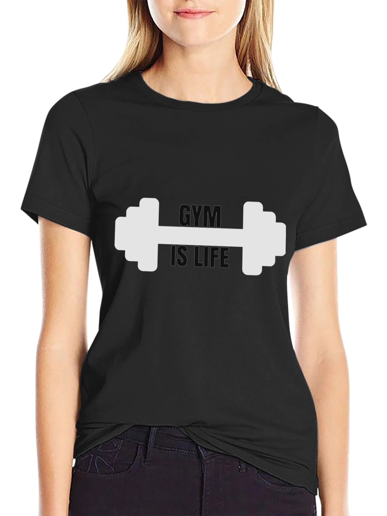 Camiseta Negra Gym is Life