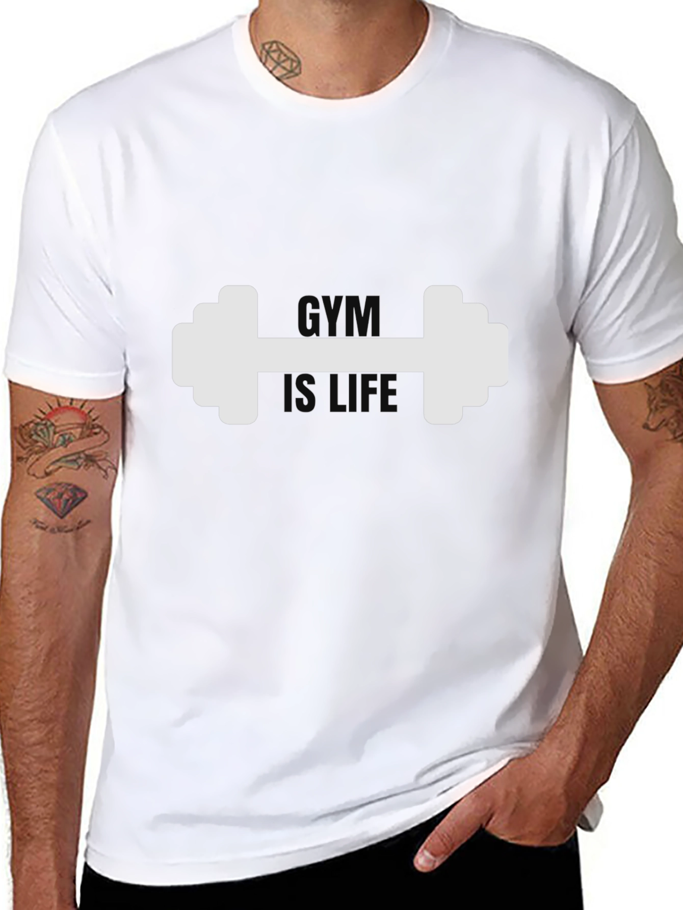 Camiseta Negra Gym is Life