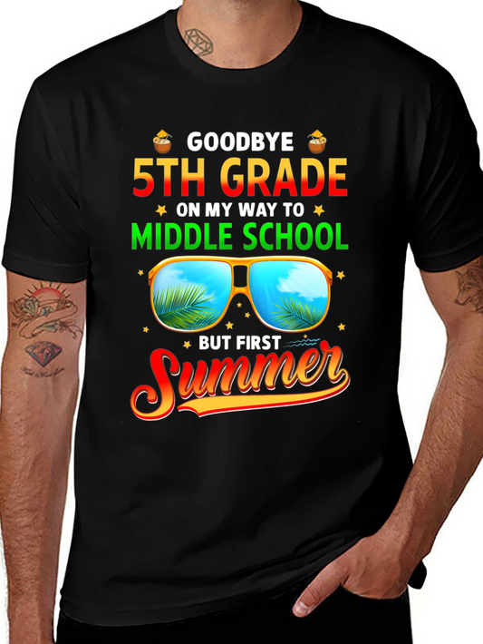 Camiseta de graduación de 5to grado con gafas de sol