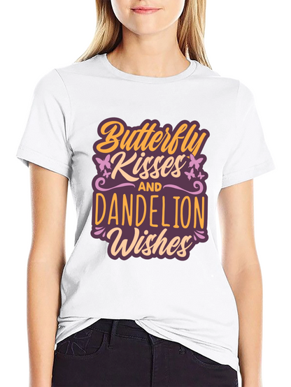 Camiseta Butterfly Kisses and Dandelion Wishes