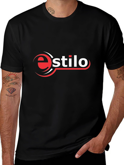 Camiseta Negra Estilo Logo