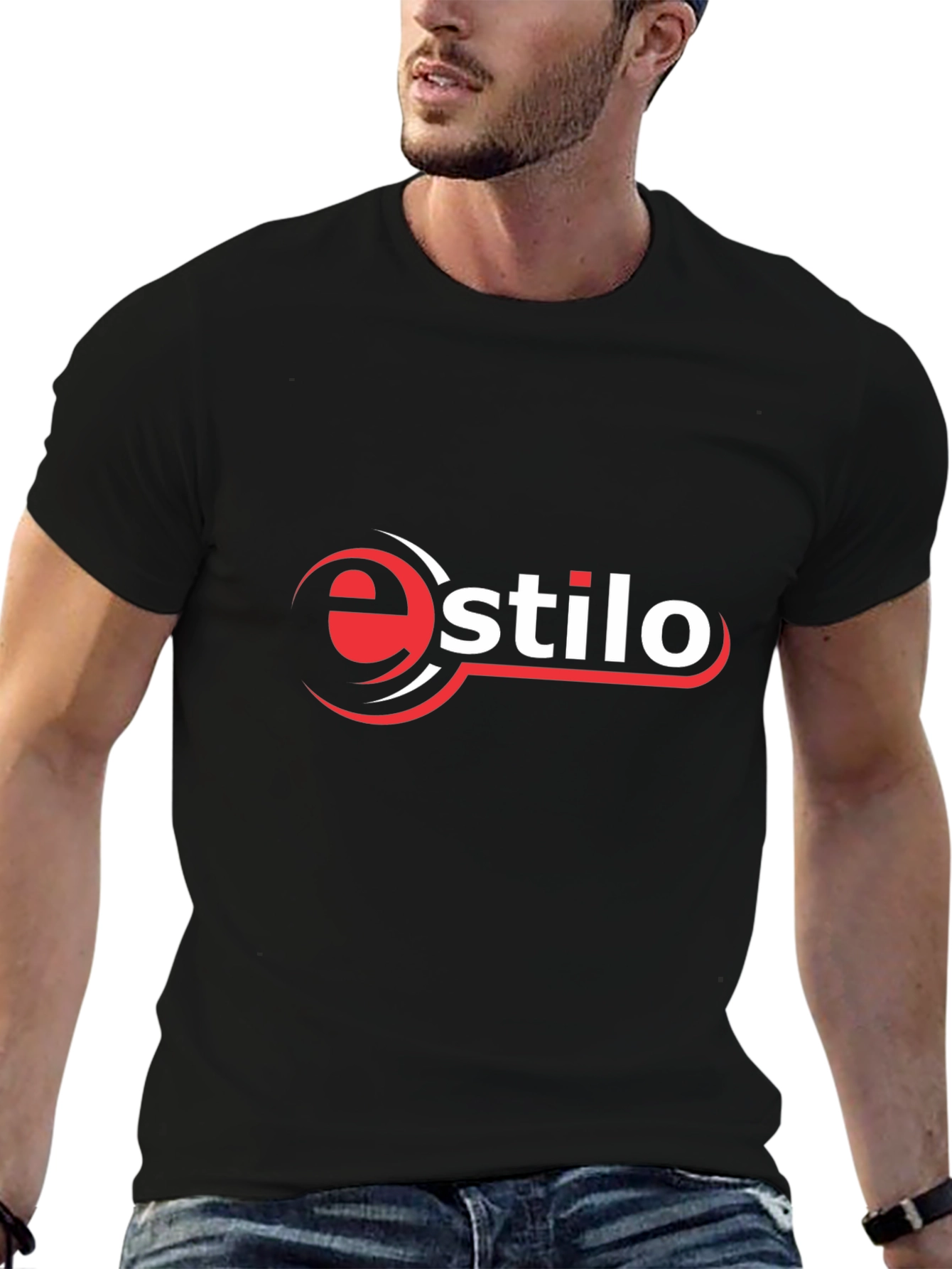 Camiseta Negra Estilo Logo
