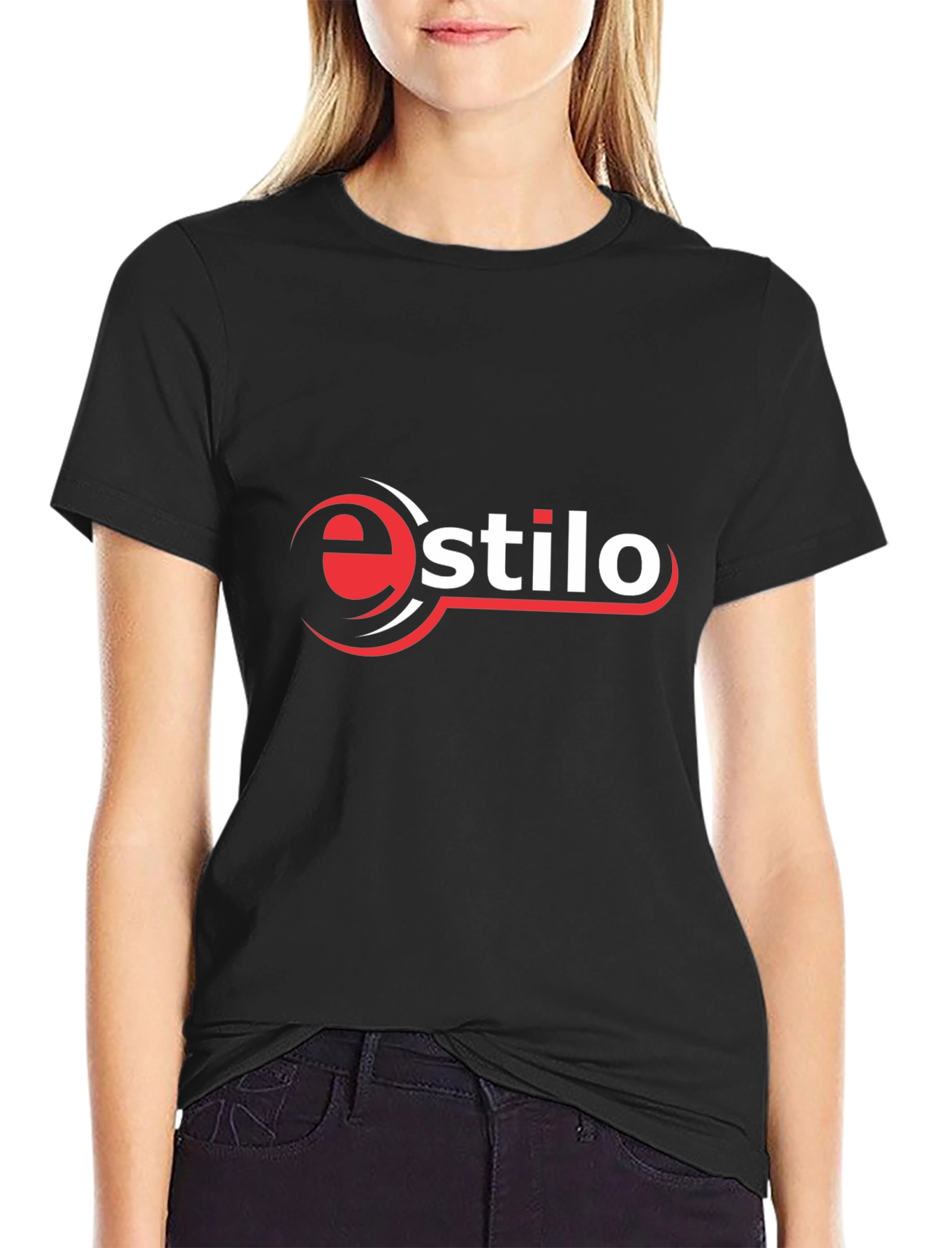 Camiseta Negra Estilo Logo