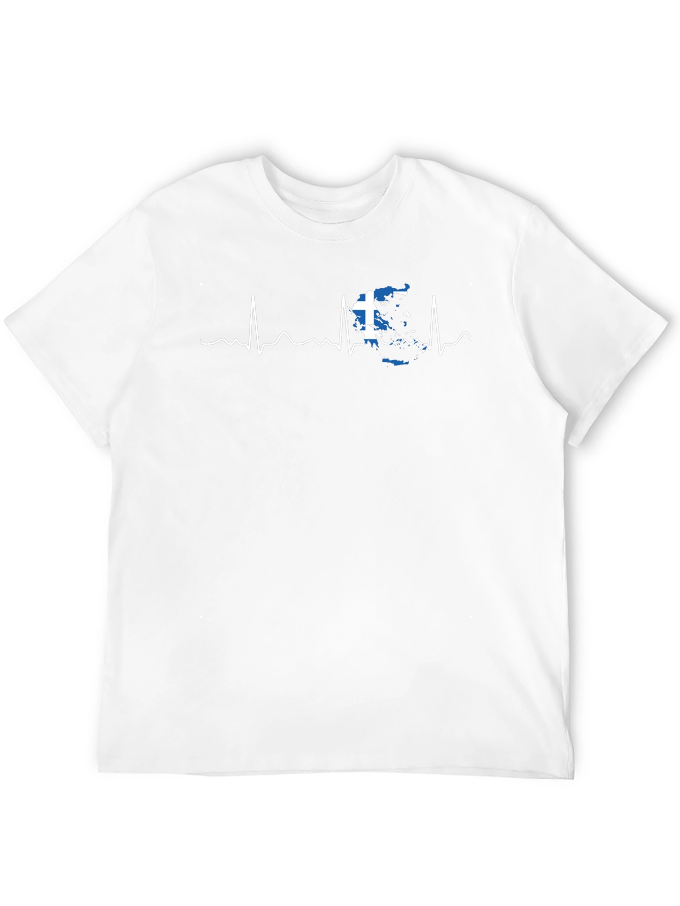 Camiseta Negra Grecia Latido Corazón