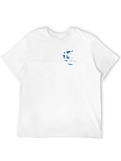 Camiseta Negra Grecia Latido Corazón