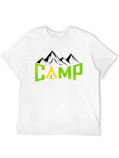 Camiseta Negra con Diseño de Camping