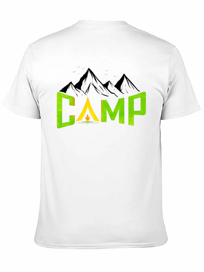 Camiseta Negra con Diseño de Camping