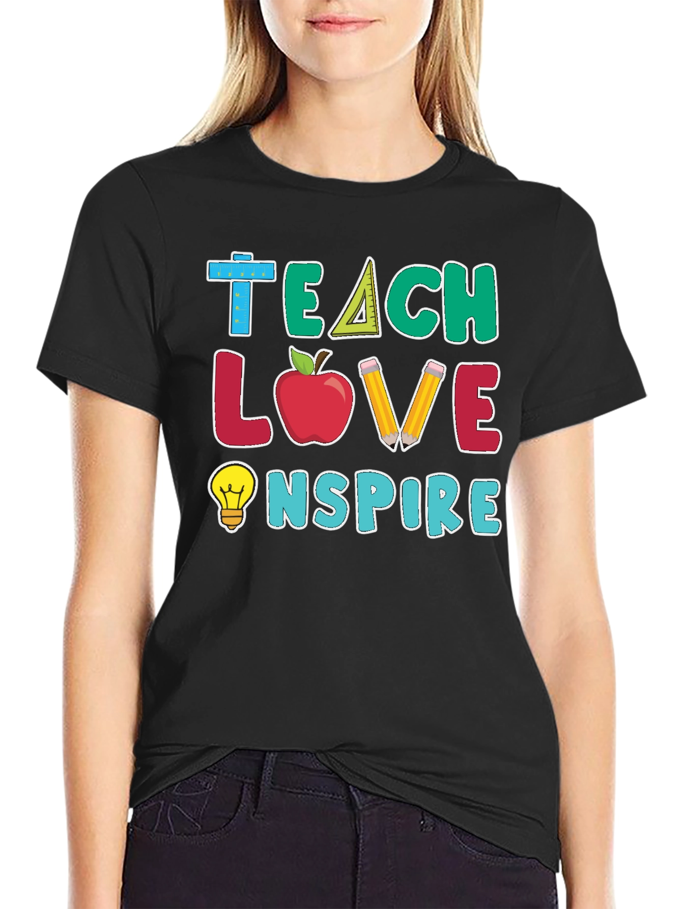Camiseta Profesor: Enseña Ama Inspira