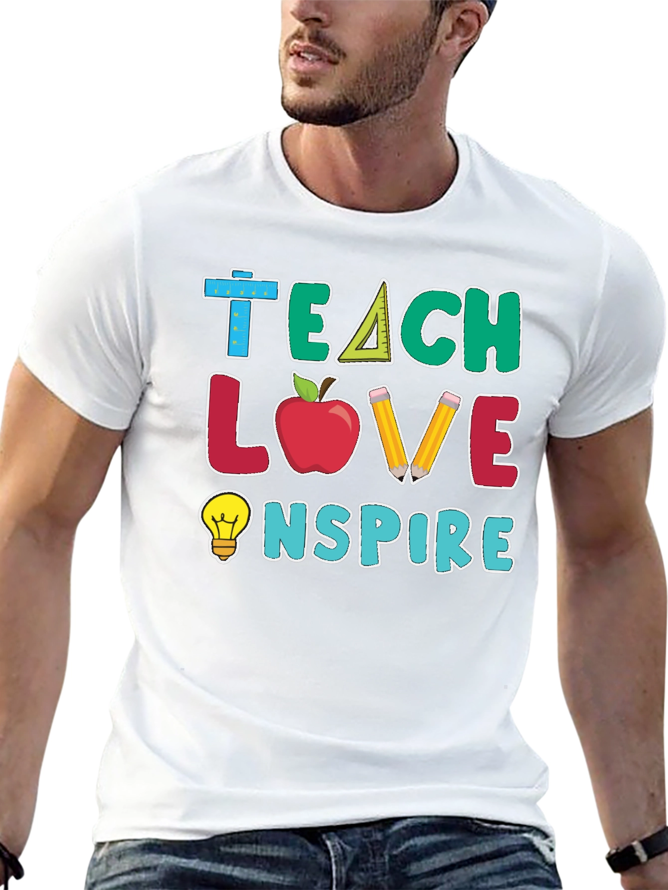 Camiseta Profesor: Enseña Ama Inspira