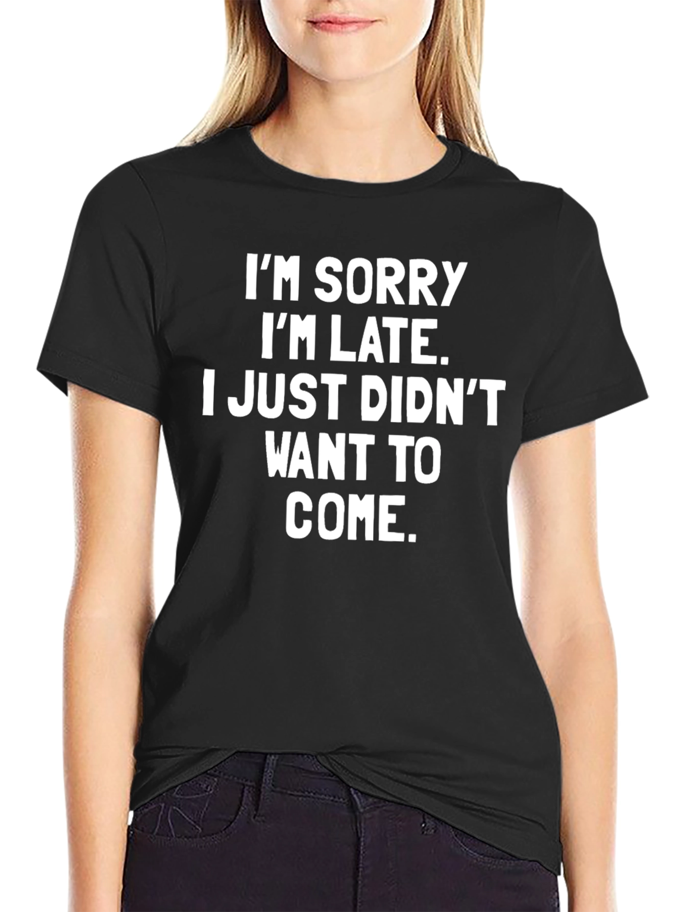 Camiseta Negra Lo Siento Llego Tarde