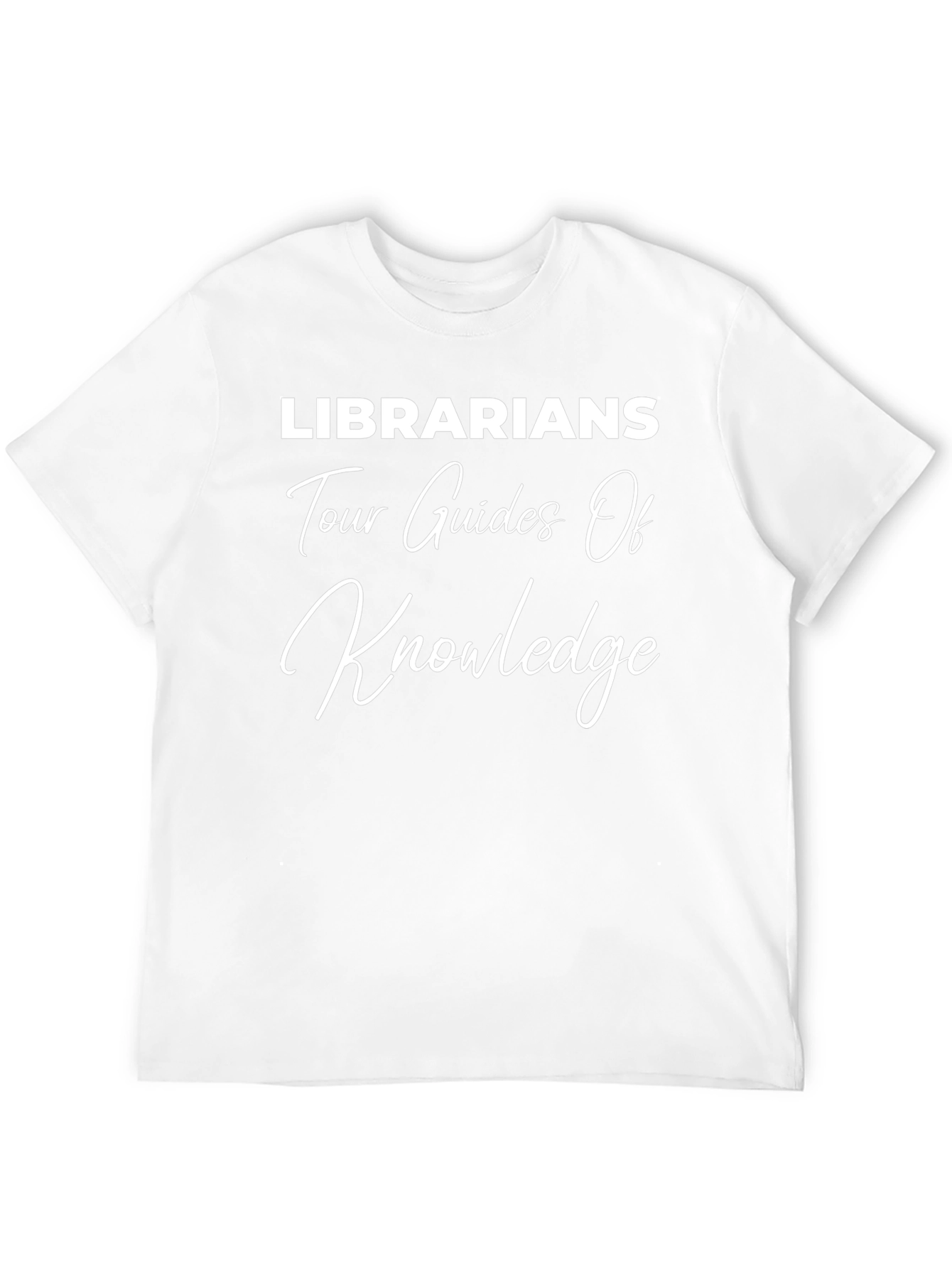 Camiseta Negra: Bibliotecarios Guías del Conocimiento