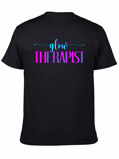 Camiseta Negra Glow Therapist Diseño Único