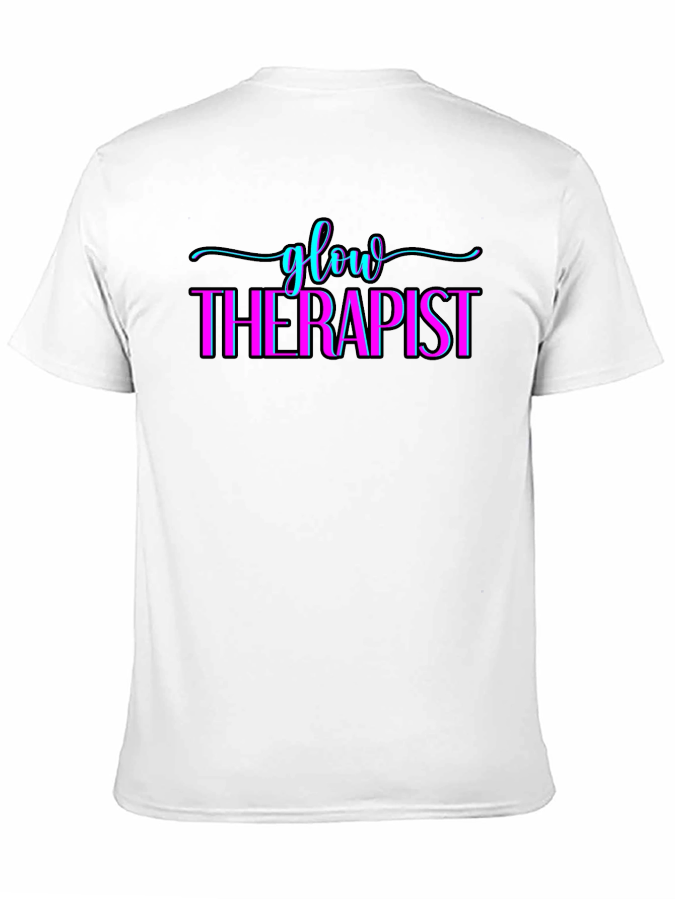 Camiseta Negra Glow Therapist Diseño Único