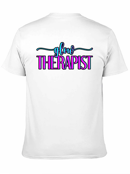 Camiseta Negra Glow Therapist Diseño Único