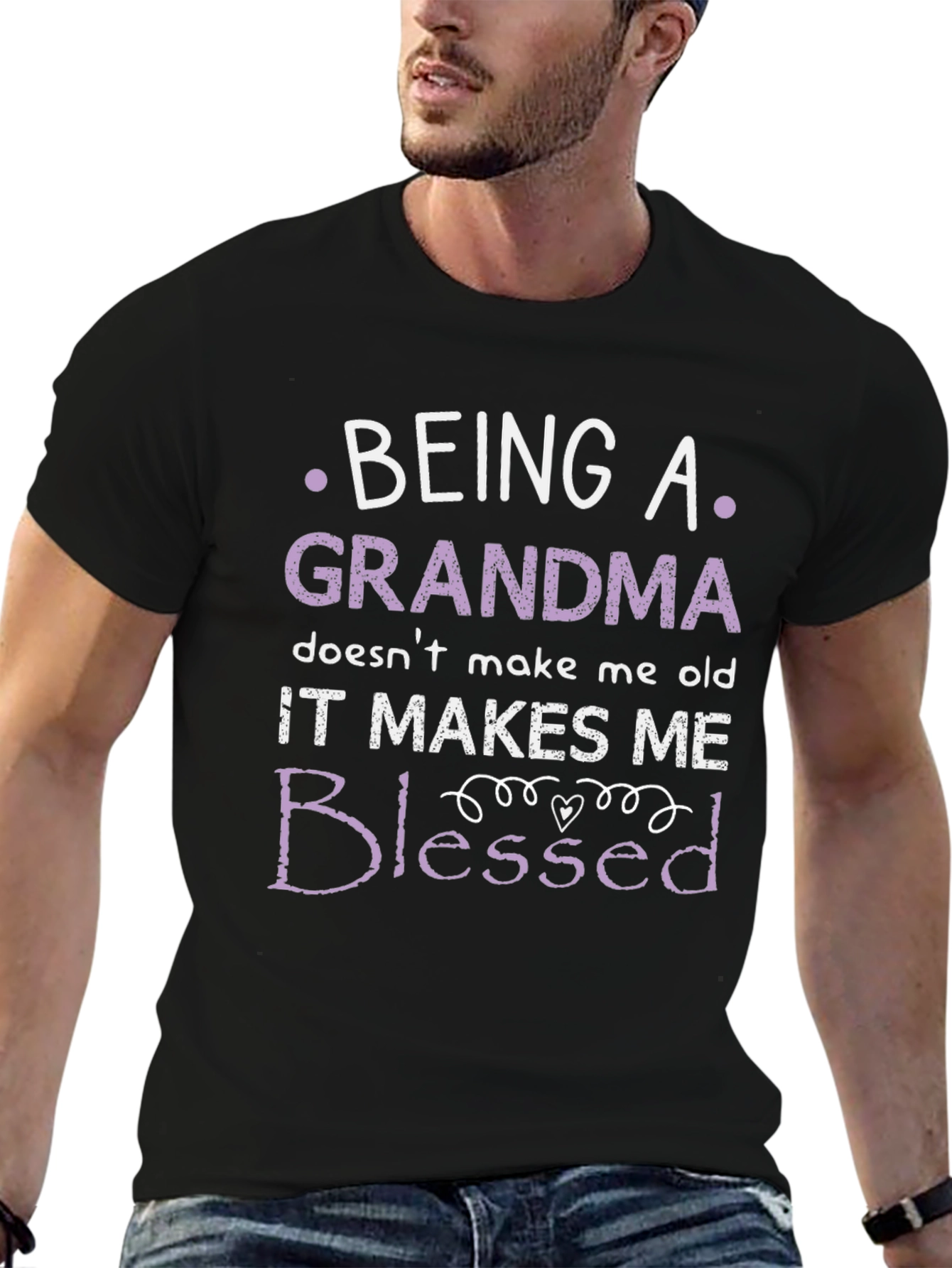 Camiseta Negra Abuela Bendecida