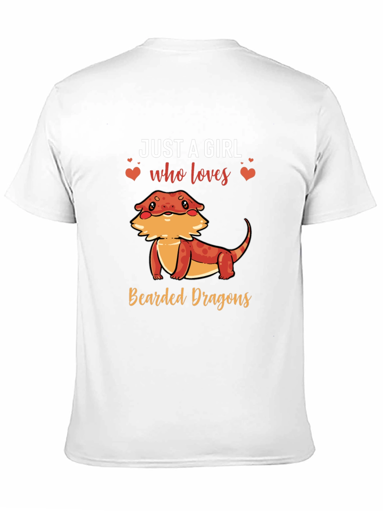 Camiseta Negra Just A Girl Who Loves Bearded Dragons