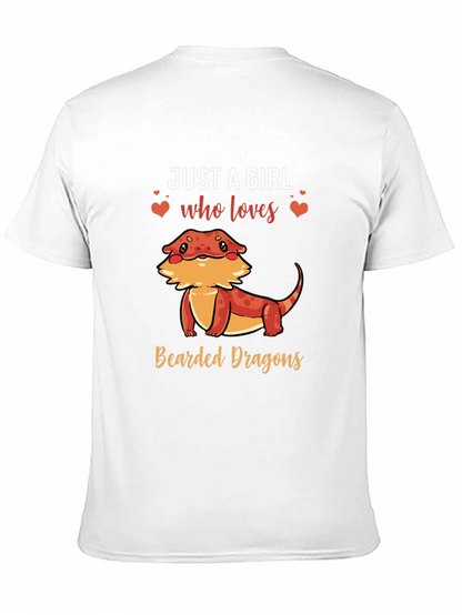 Camiseta Negra Just A Girl Who Loves Bearded Dragons