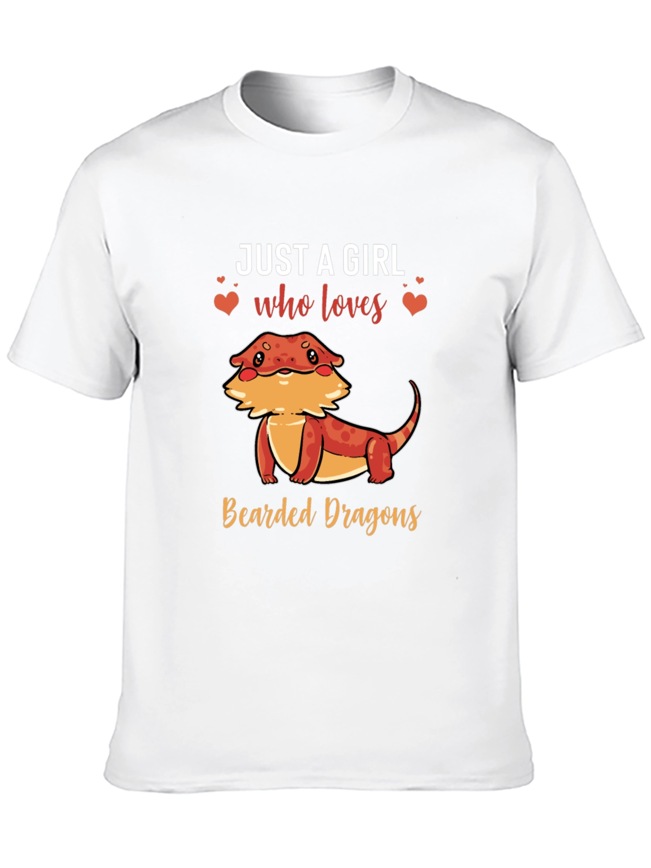 Camiseta Negra Just A Girl Who Loves Bearded Dragons