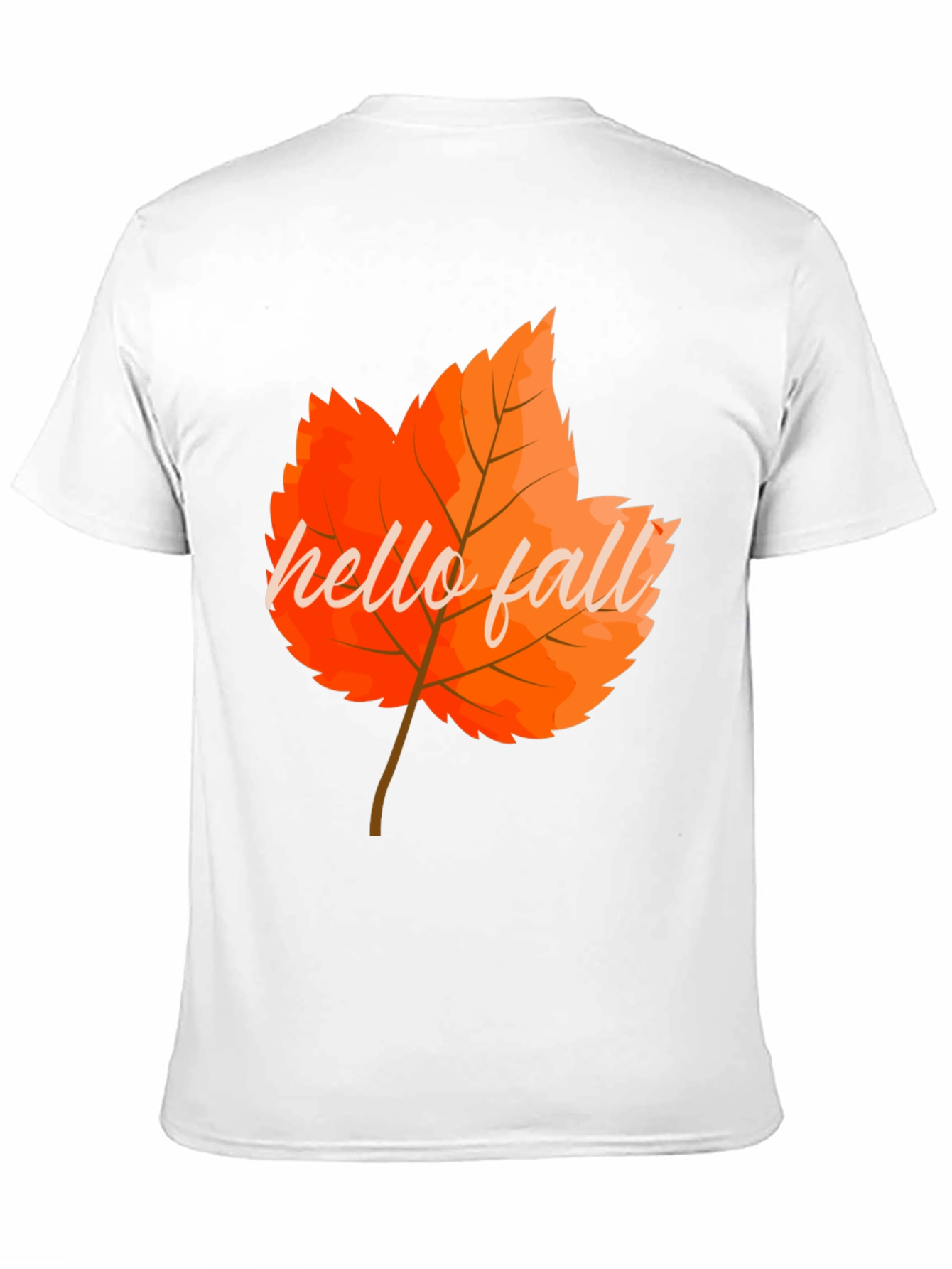 Camiseta Negra con Diseño de Hoja Otoñal