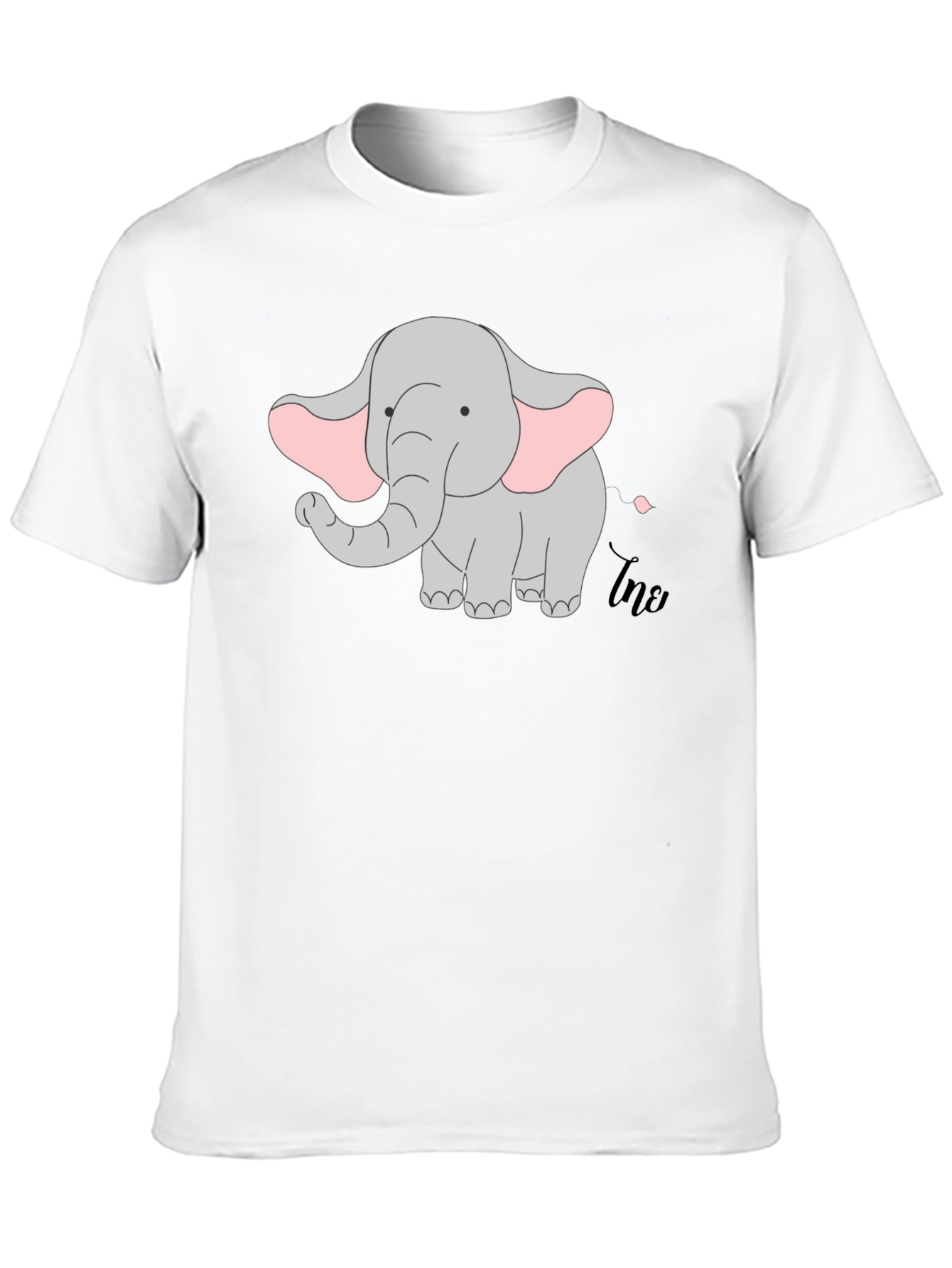 Camiseta Negra con Diseño de Elefante Infantil