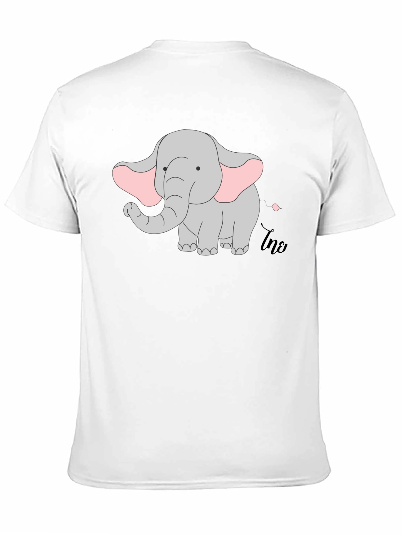 Camiseta Negra con Diseño de Elefante Infantil