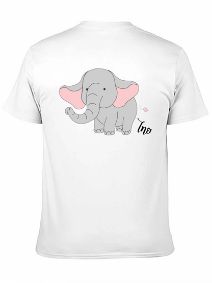 Camiseta Negra con Diseño de Elefante Infantil