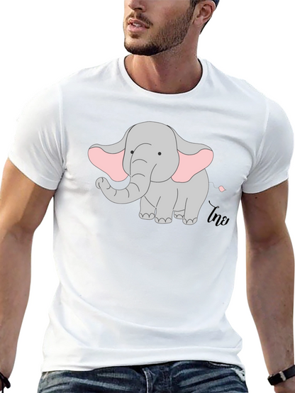 Camiseta Negra con Diseño de Elefante Infantil