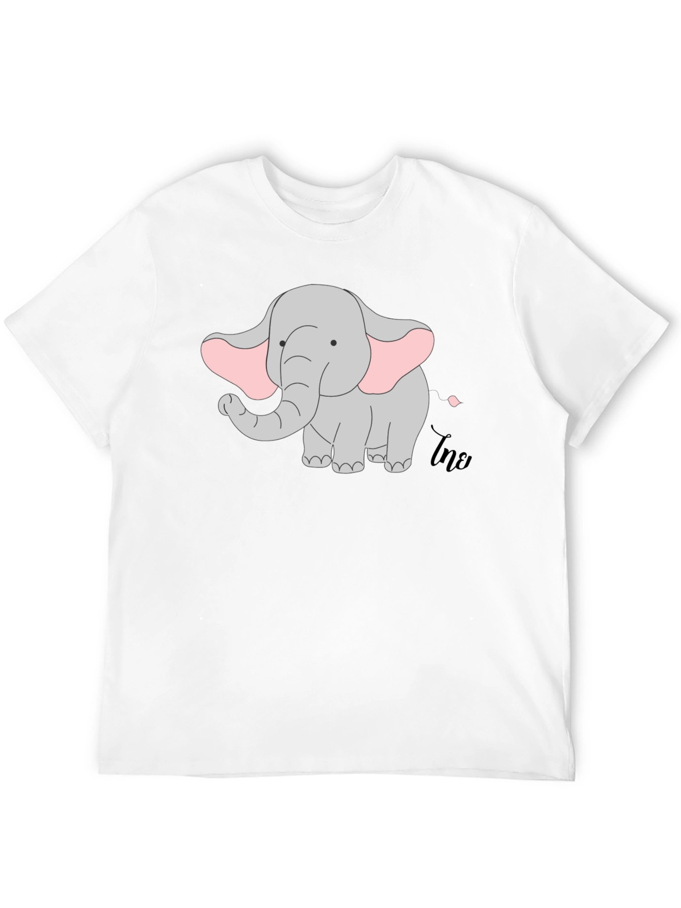 Camiseta Negra con Diseño de Elefante Infantil