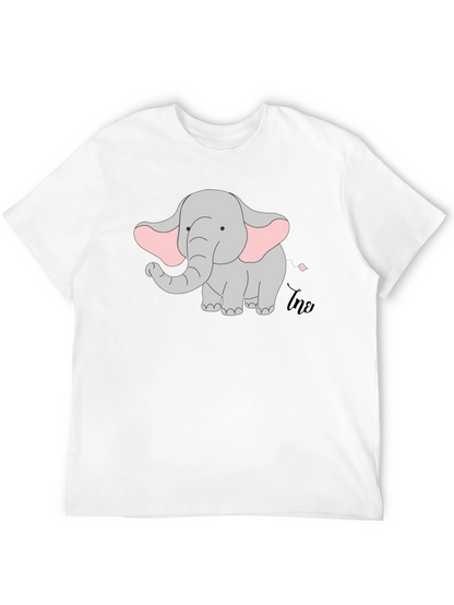 Camiseta Negra con Diseño de Elefante Infantil