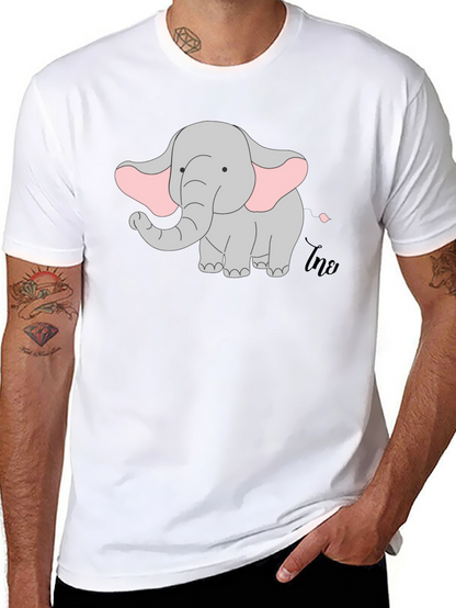 Camiseta Negra con Diseño de Elefante Infantil