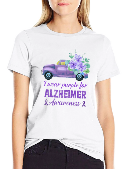 Camiseta Morada Concientización Alzheimer