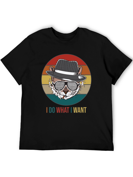 Camiseta Hombre Yo Hago Lo Que Quiero Gato Gangster