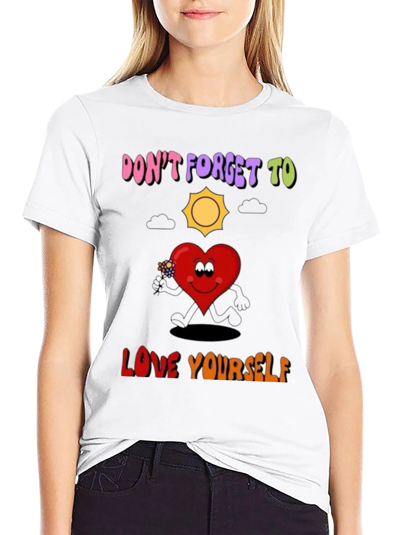 Camiseta Negra con Mensaje Positivo