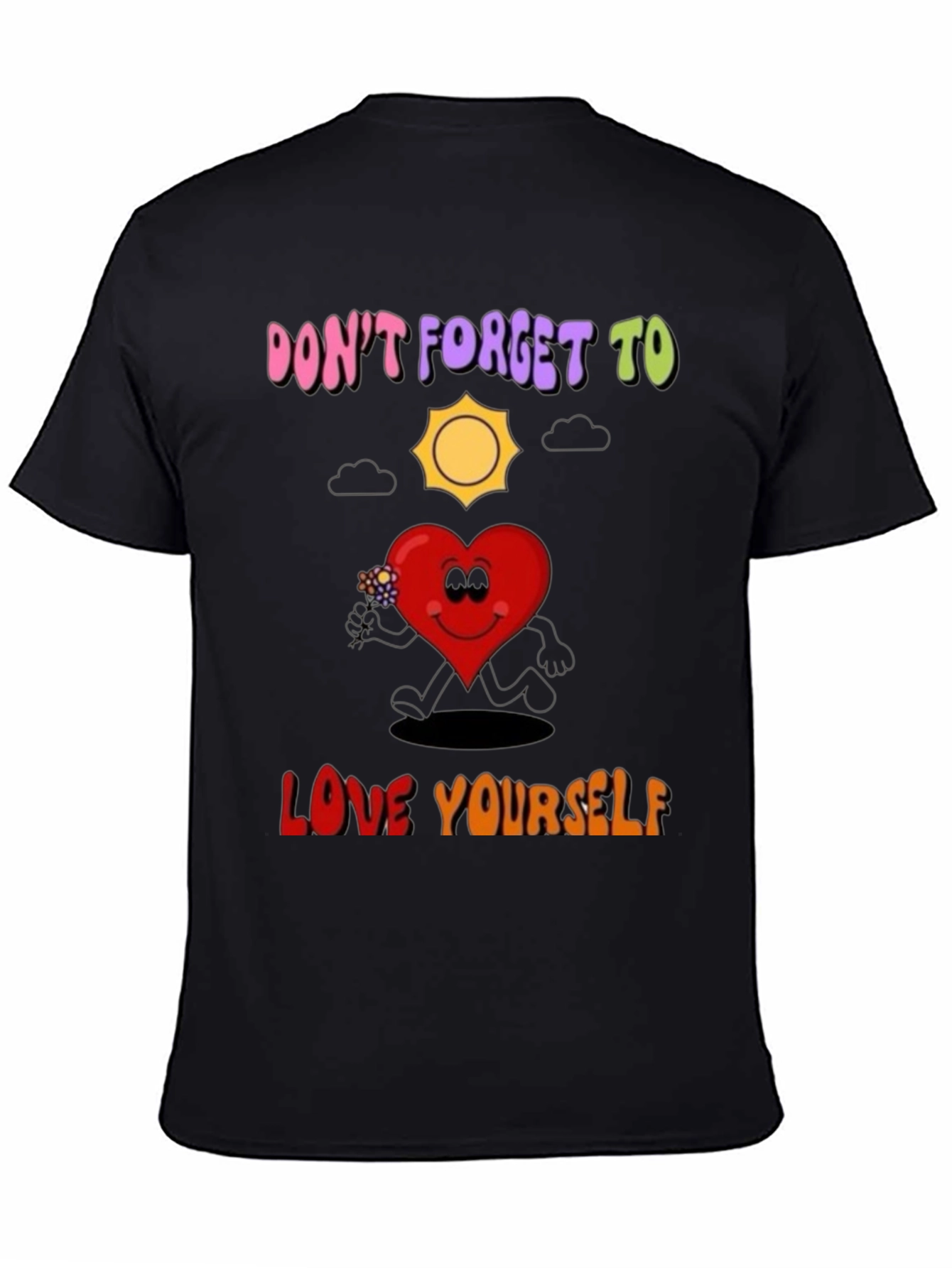 Camiseta Negra con Mensaje Positivo
