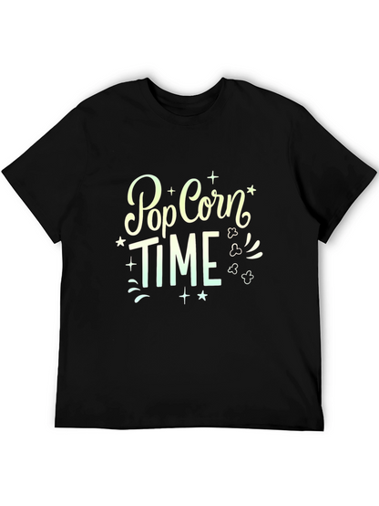 Camiseta Negra Pop Corn Time