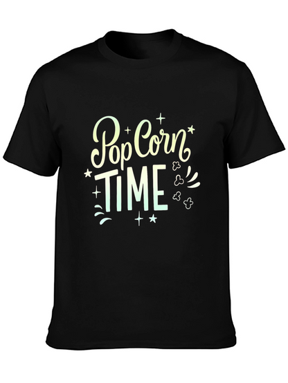 Camiseta Negra Pop Corn Time