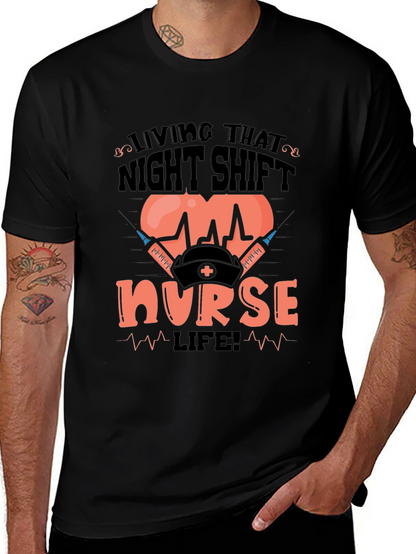 Camiseta Living That Night Shift Nurse Life!
