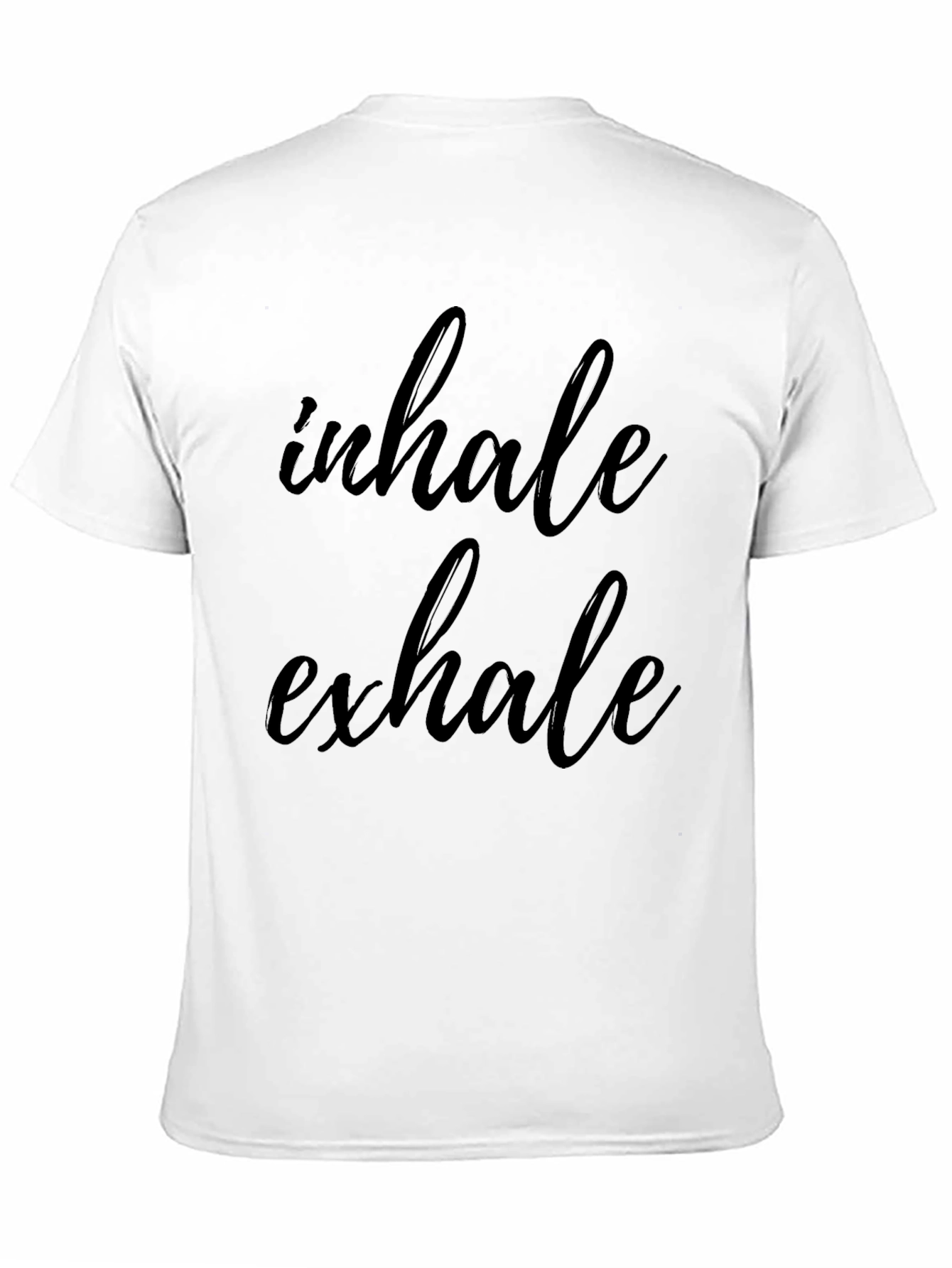 Camiseta Negra Relax Inhale Exhale Algodón Unisex