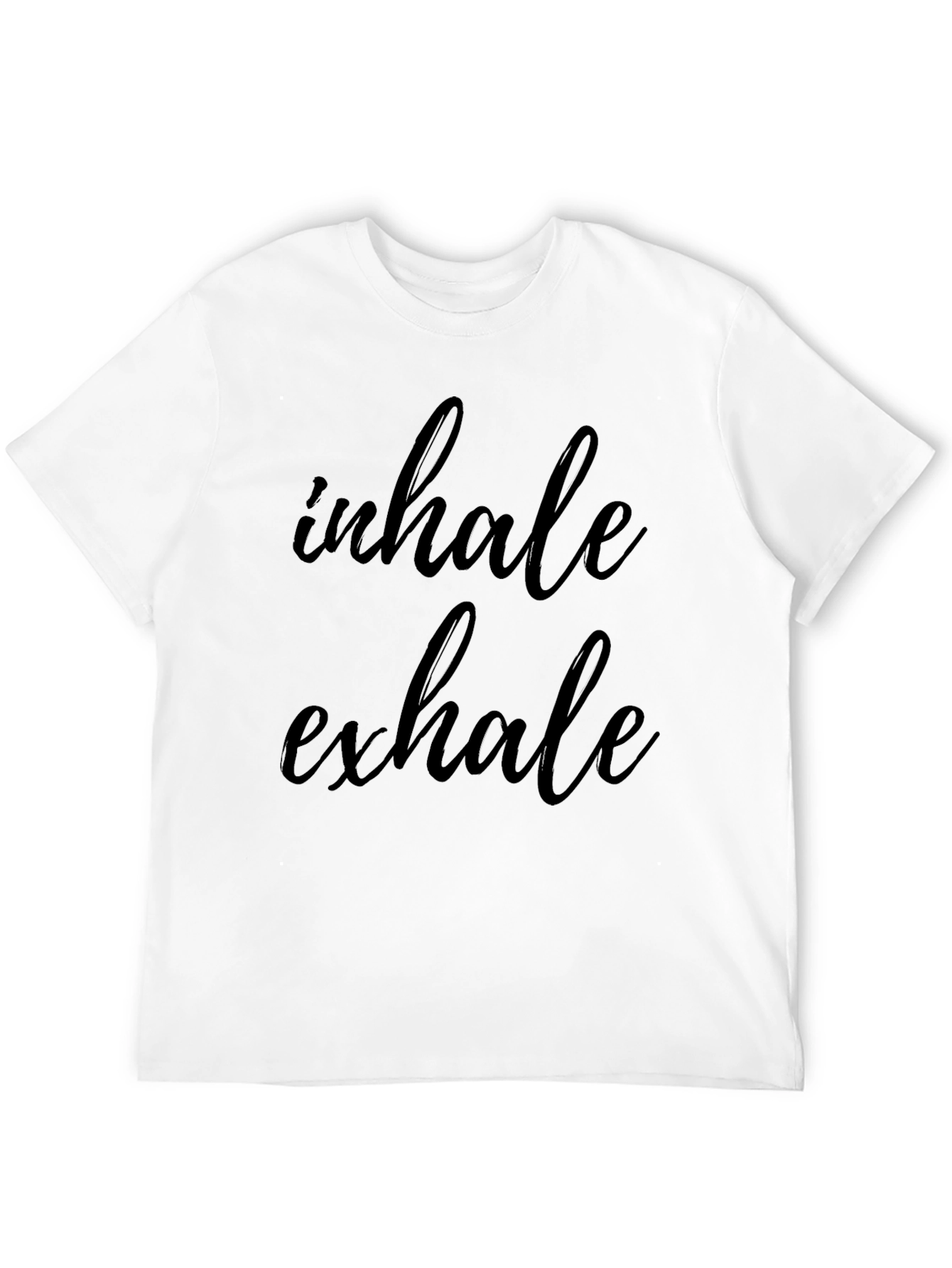 Camiseta Negra Relax Inhale Exhale Algodón Unisex