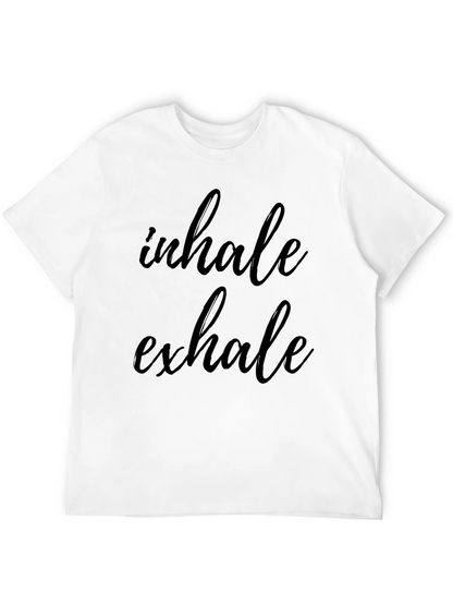 Camiseta Negra Relax Inhale Exhale Algodón Unisex