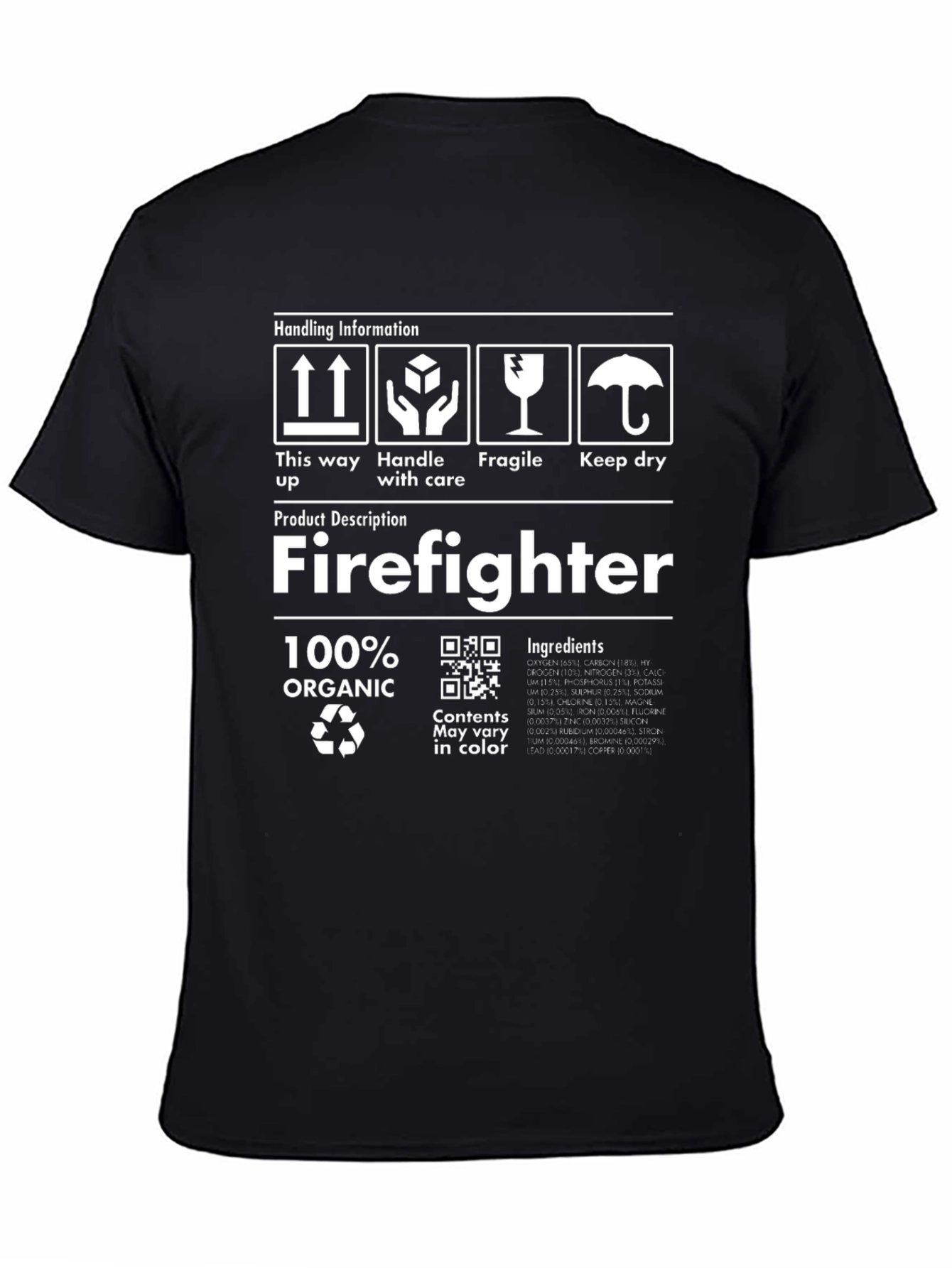 Camiseta Bombero 100% Orgánica