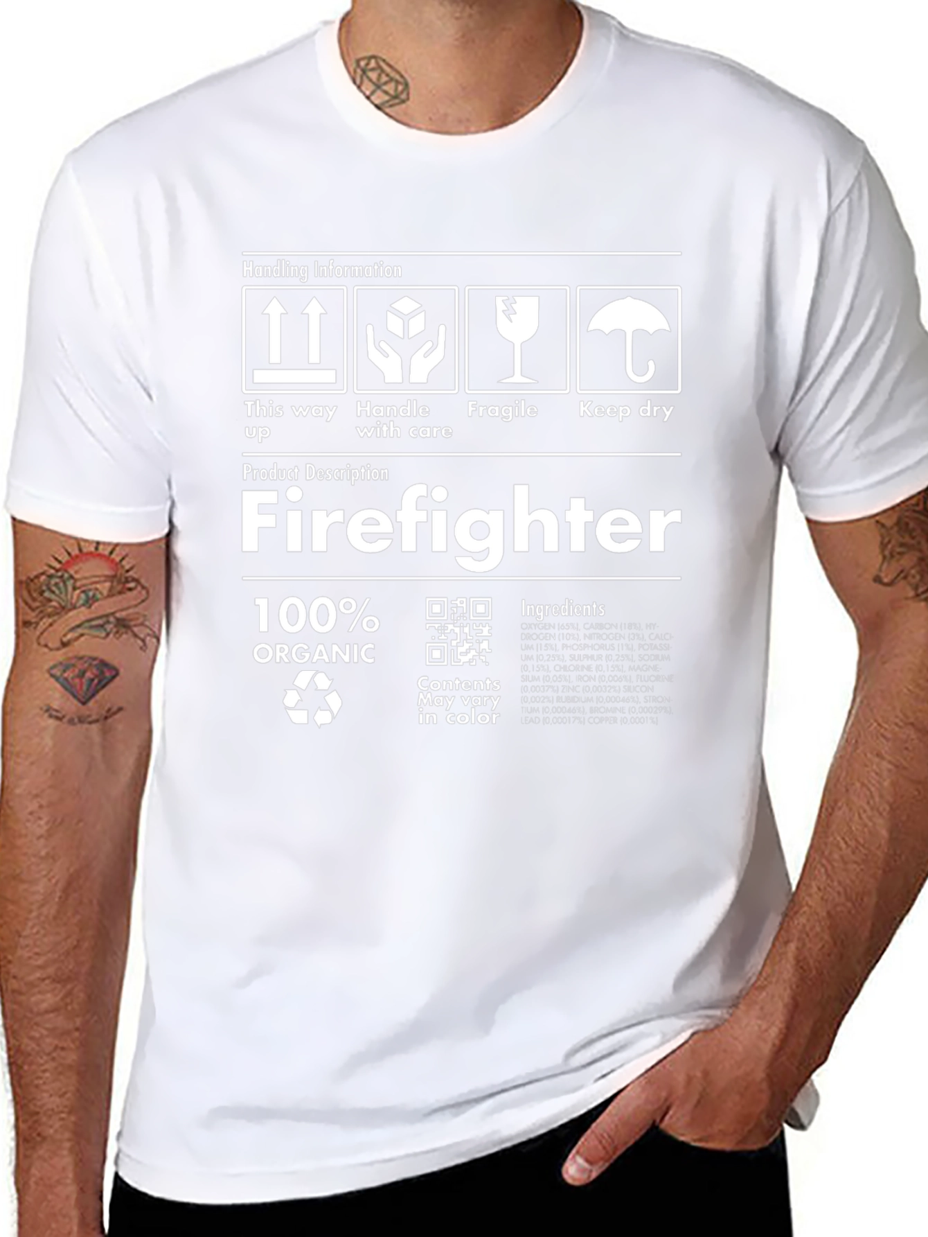 Camiseta Bombero 100% Orgánica