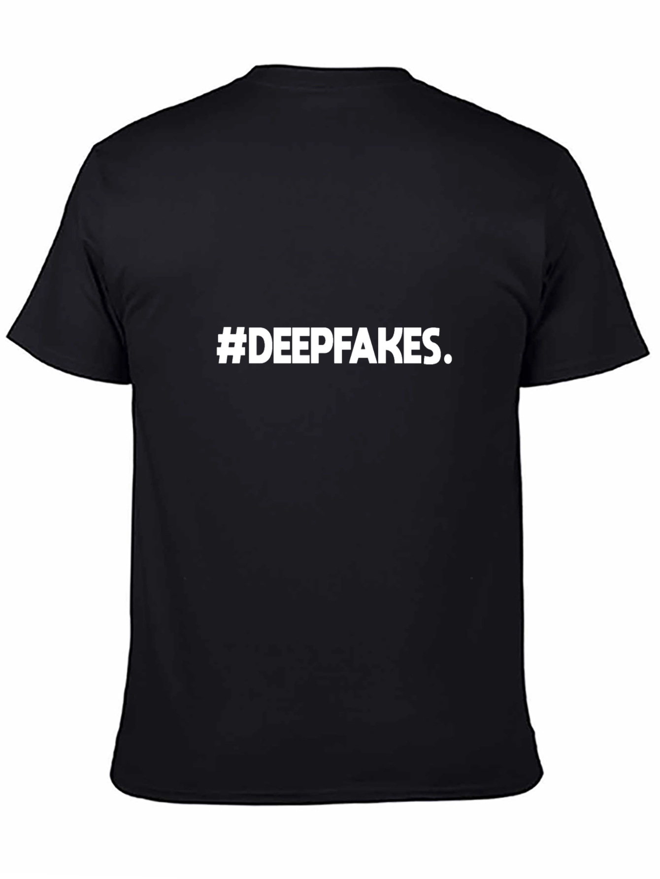 Camiseta Negra #DEEPFAKES - Estilo Casual
