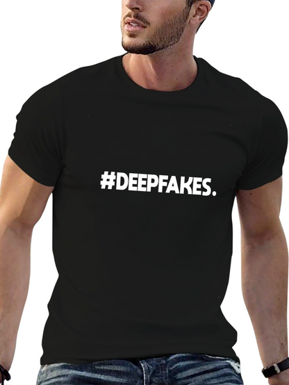 Camiseta Negra #DEEPFAKES - Estilo Casual