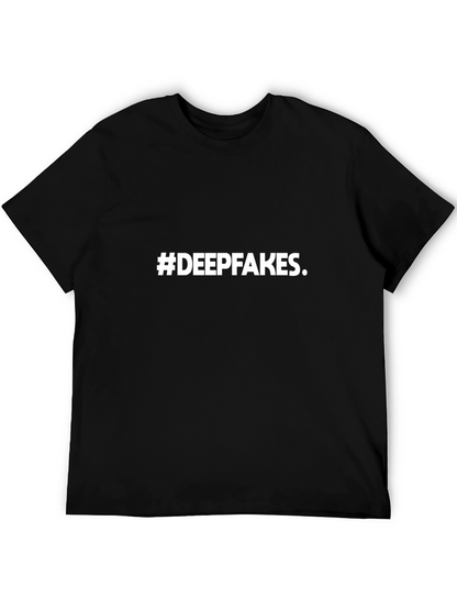 Camiseta Negra #DEEPFAKES - Estilo Casual