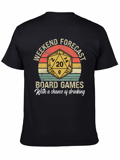 Camiseta Pronóstico de fin de semana: juegos de mesa