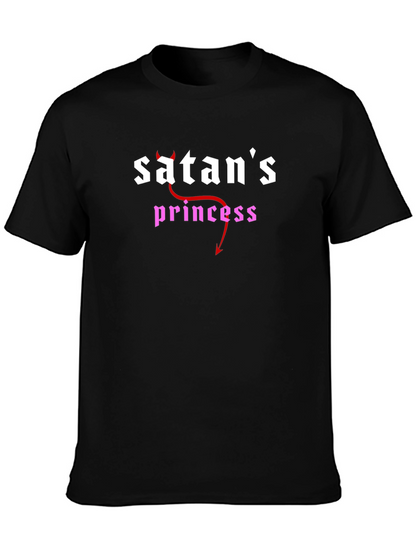 Camiseta Negra Princesa de Satán para un Estilo Gótico