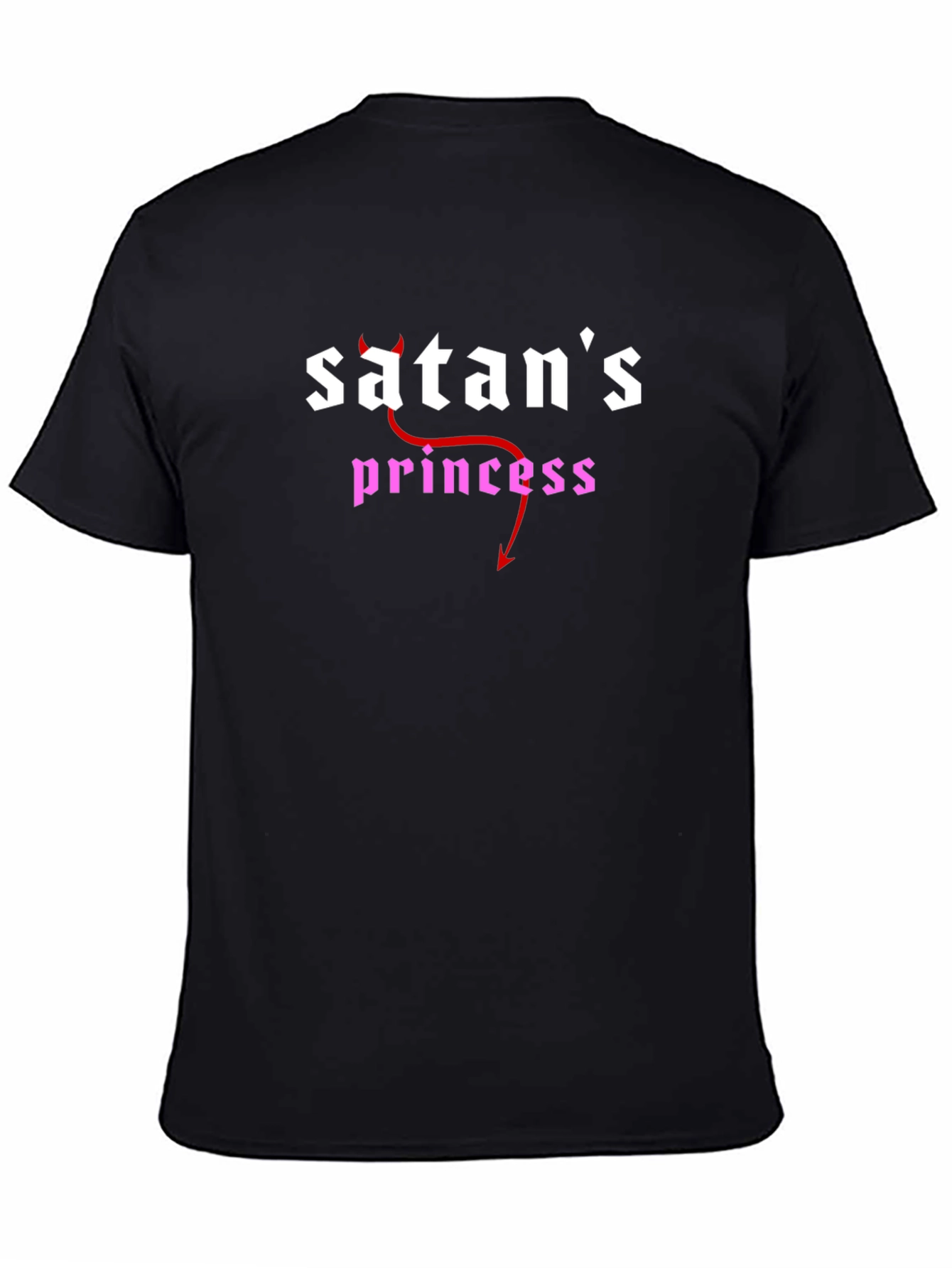 Camiseta Negra Princesa de Satán para un Estilo Gótico